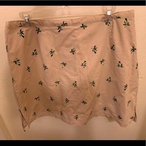 Pink skort with palm trees